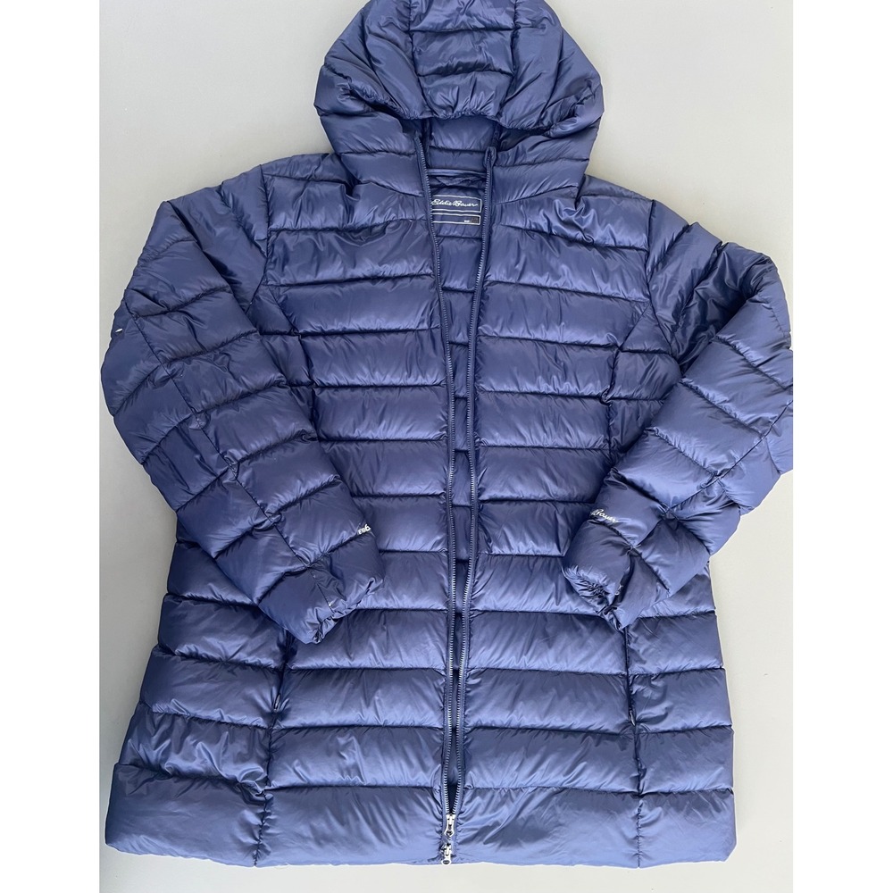 Eddie Bauer Womens 2XL CirrusLite Down Parka Navy Blue 650 Fill Puffer Jacket - Picture 1 of 8